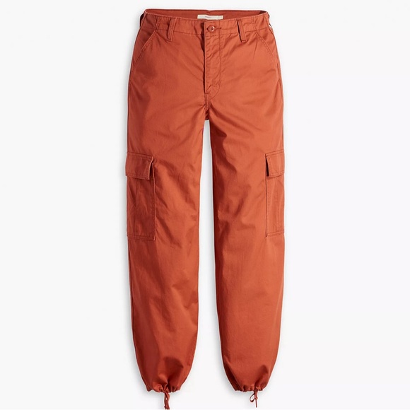 NEW with tags Levi’s ‘94 BAGGY CARGO PANTS in Rust/Orange - Picture 1 of 6